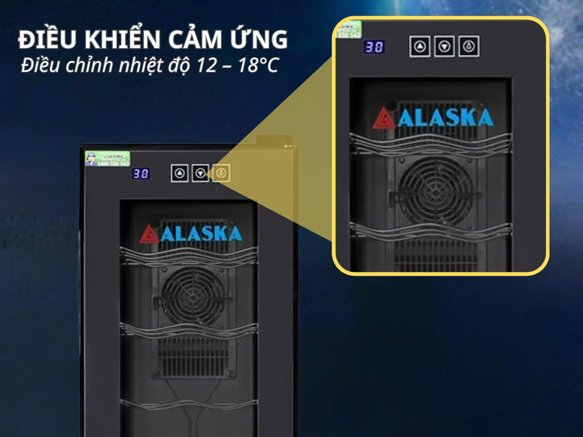 Điều khiển cảm ứng, điều nhiệt độ 12 - 18°C