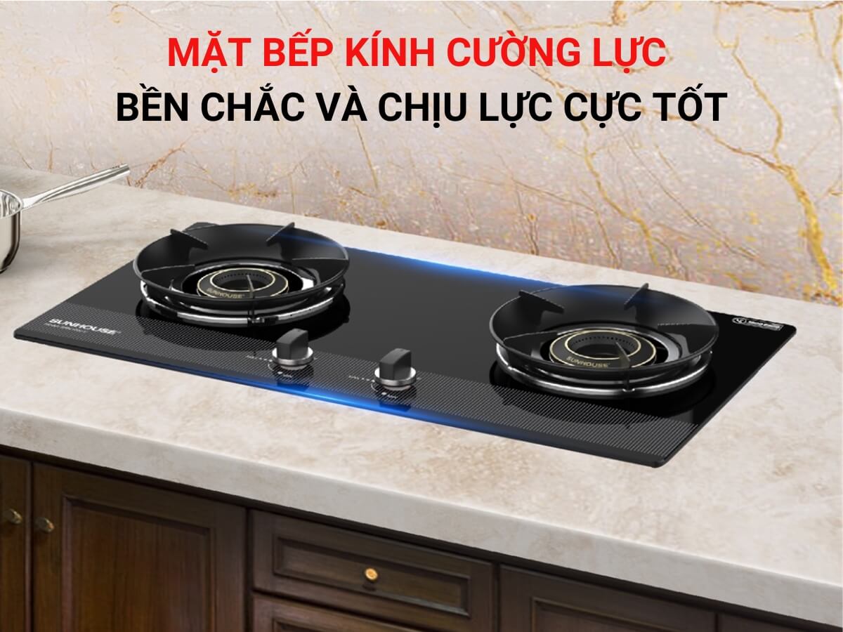 Mặt bếp kính cường lực bền chắc