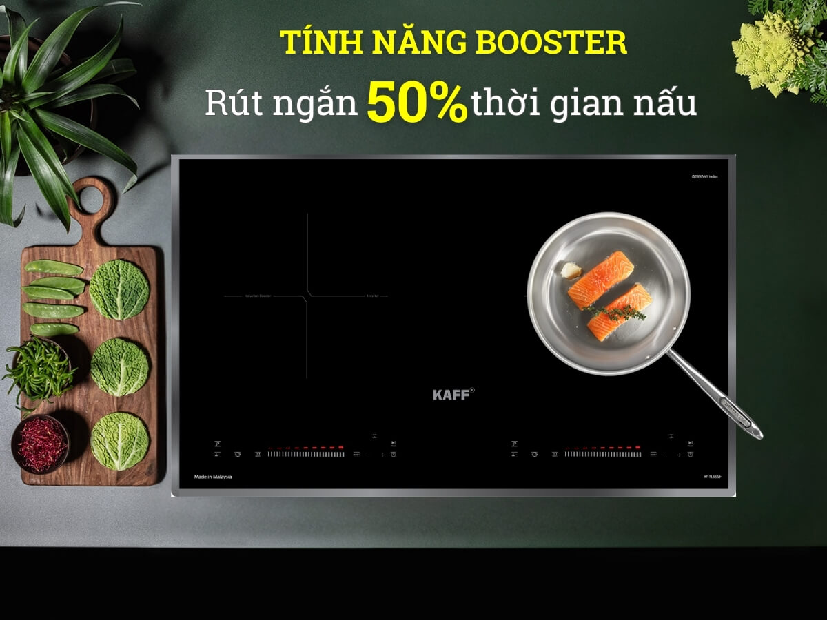 Gia nhiệt nhanh Booster giúp nấu nướng nhanh chóng