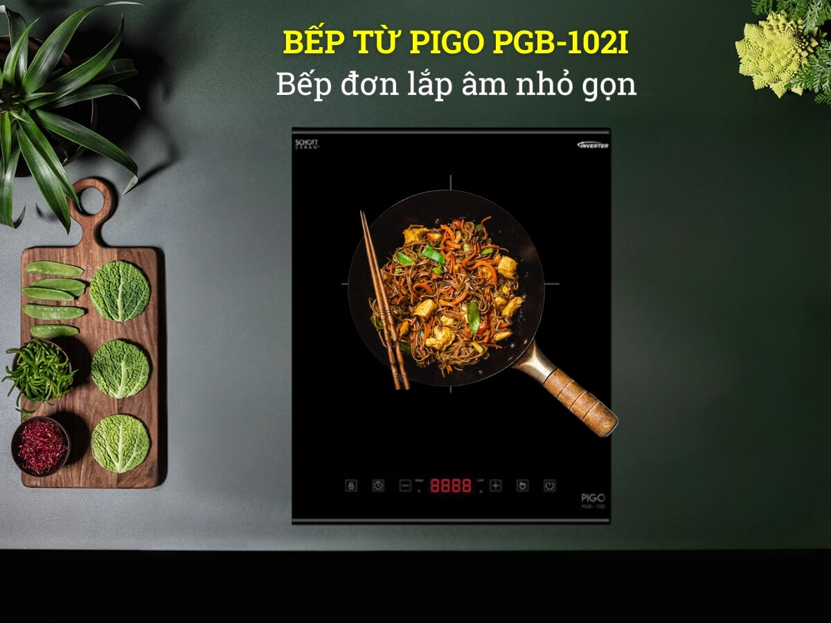 Bếp từ Pigo PGB-102I thiết kế nhỏ gọn