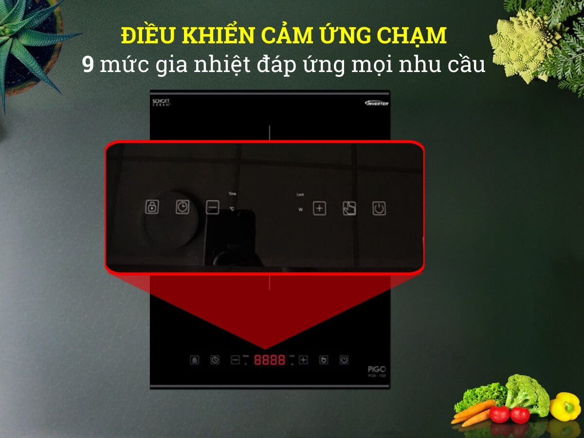 9 mức gia nhiệt đáp ứng nhu cầu nấu nướng đa dạng