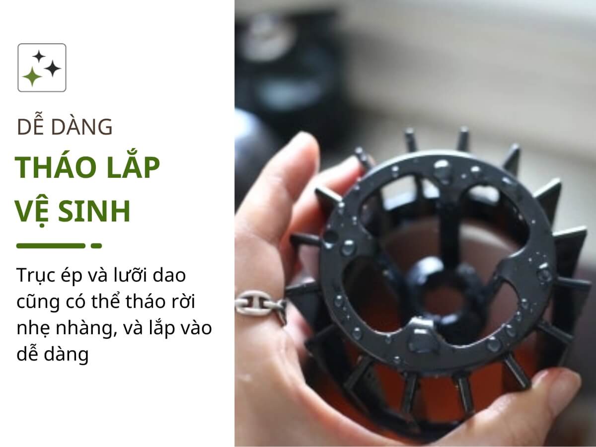 Dễ dàng tháo lắp và vệ sinh