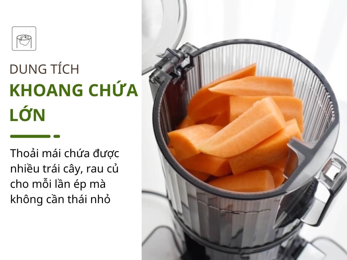 Dung tích khoang chứa lớn, thiết kế tối ưu