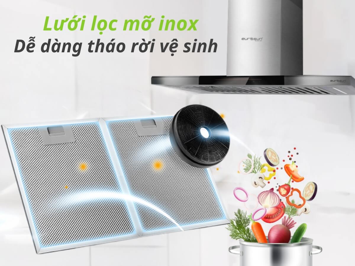 Lưới lọc mỡ inox, có thể tháo rời
