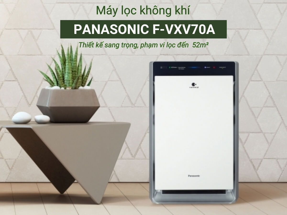 Máy lọc không khí Panasonic F-VXV70A thiết kế nhỏ gọn, sang trọng