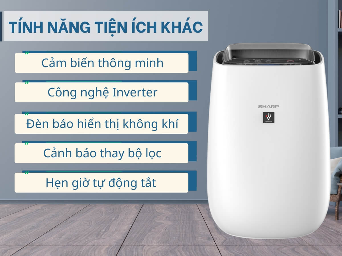 máy lọc không khí sharp fp-j40e-w