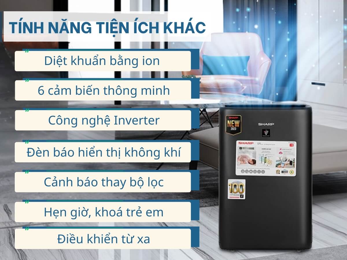 máy lọc không khí và tạo ẩm sharp ki-n40v-h-9