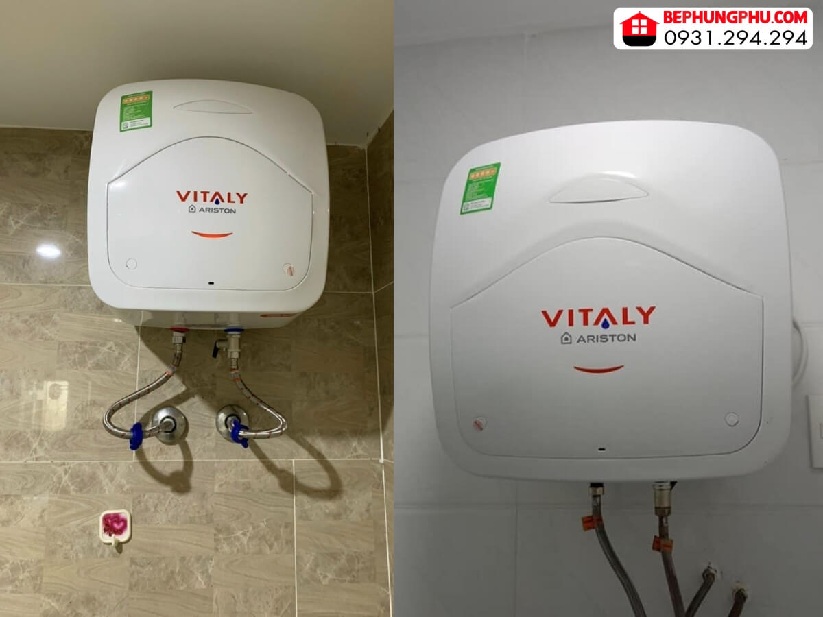 Thi công lắp đặt bình nóng lạnh Ariston âm trần
