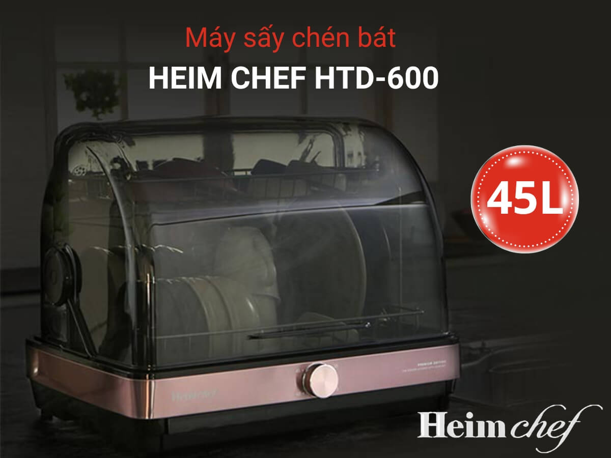Máy sấy chén bát Heim Chef HTD-600 thiết kế để bàn tiện lợi