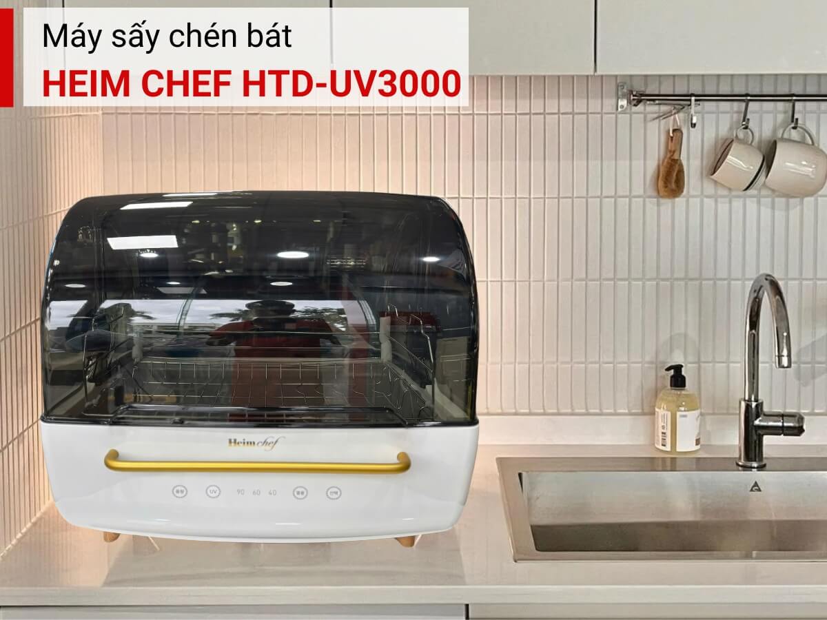 máy sấy chén bát heim chef htd-uv3000
