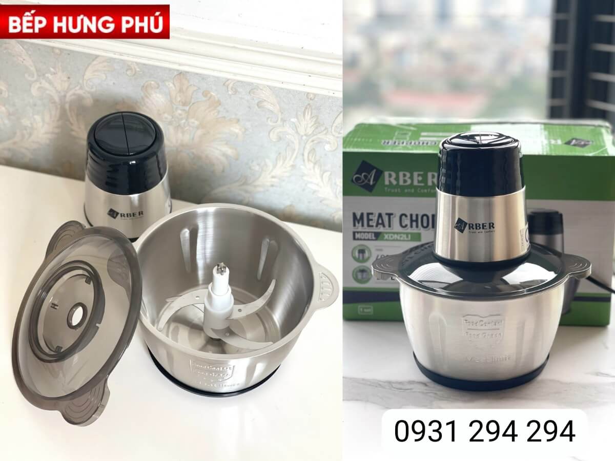 Dung tích cối 2 lít, chất liệu inox cao cấp
