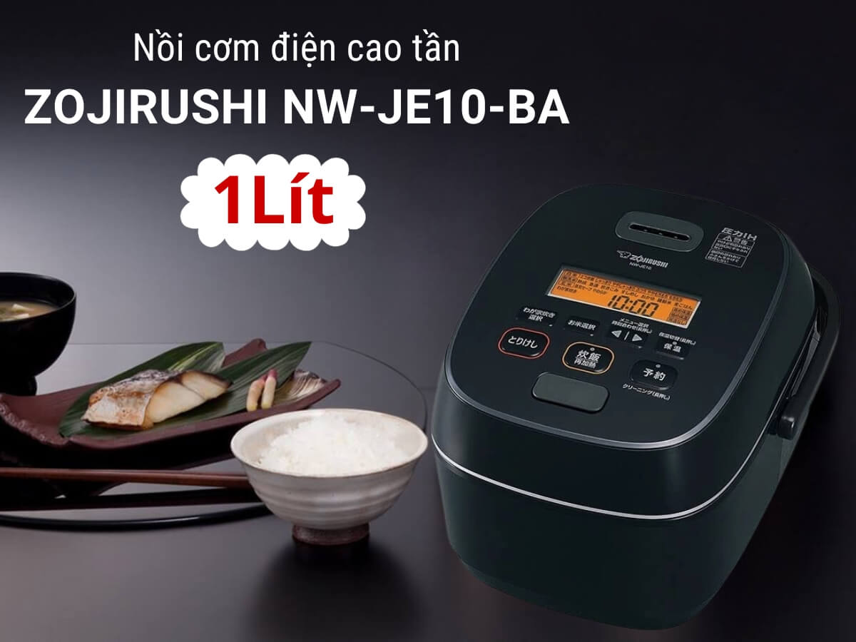 Nồi cơm điện cao tần Zojirushi NW-JE10-BA dung tích 1 lít, thiết kế sang trọng