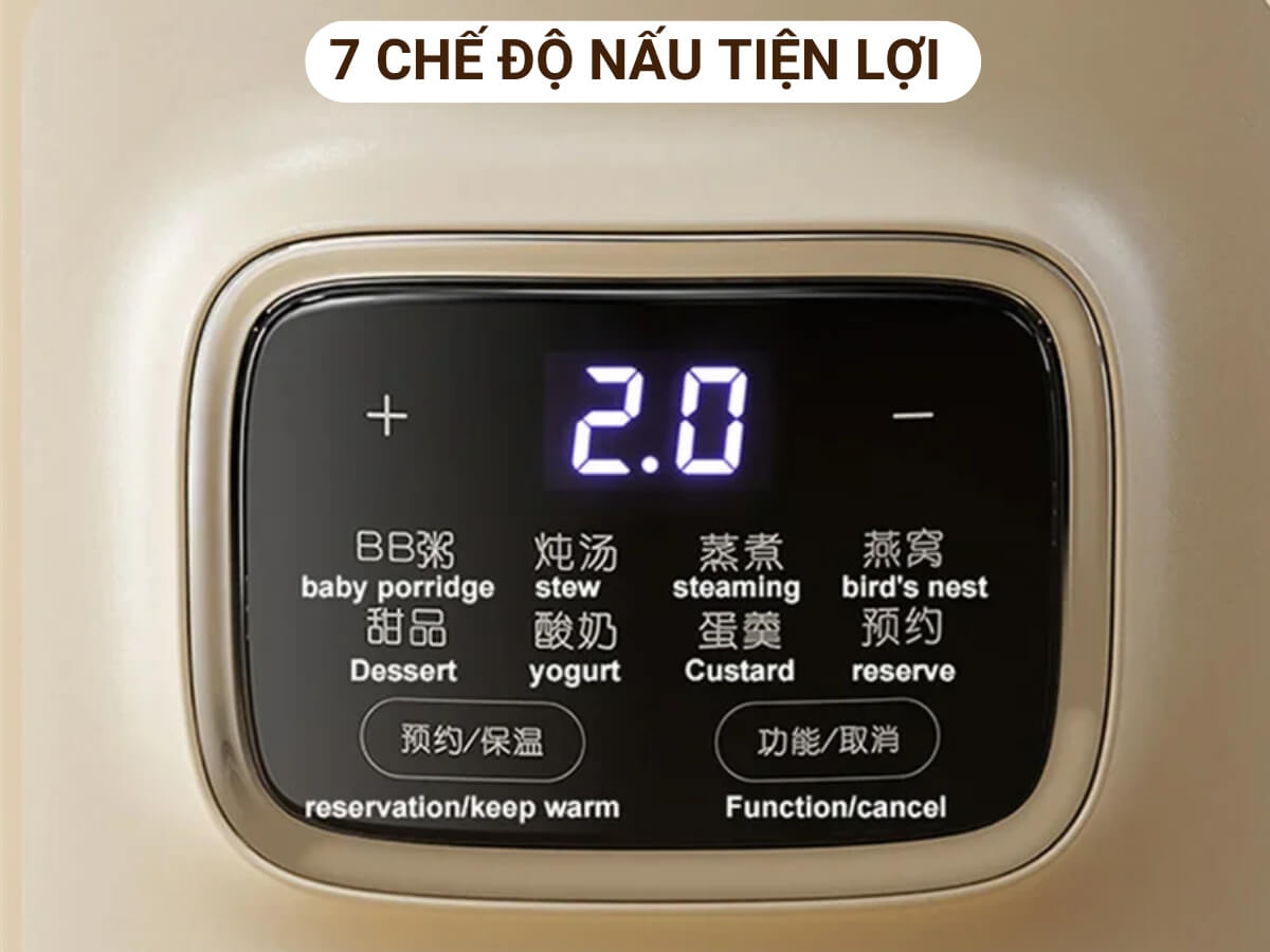 7 chế độ nấu tiện lợi