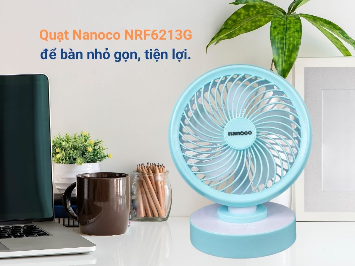 quạt tích điện nanoco nrf6213g
