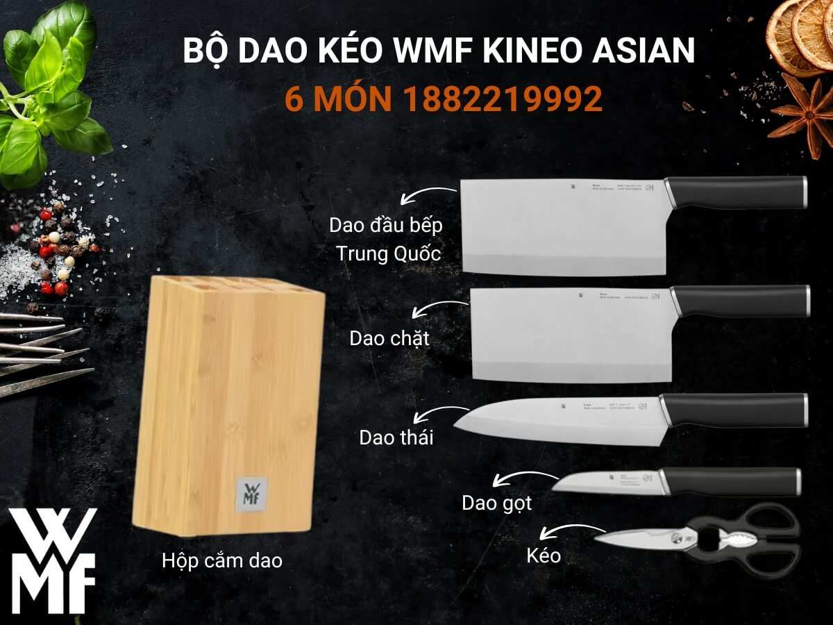 Bộ dao kéo WMF Kineo Asian 6 món 1882219992