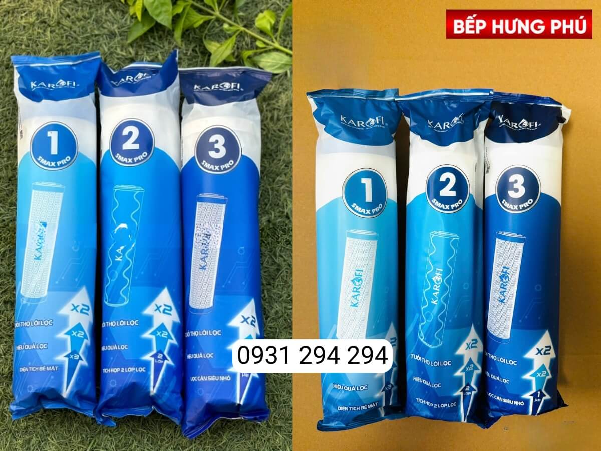 bộ lõi lọc thô karofi smax pro 1,2,3