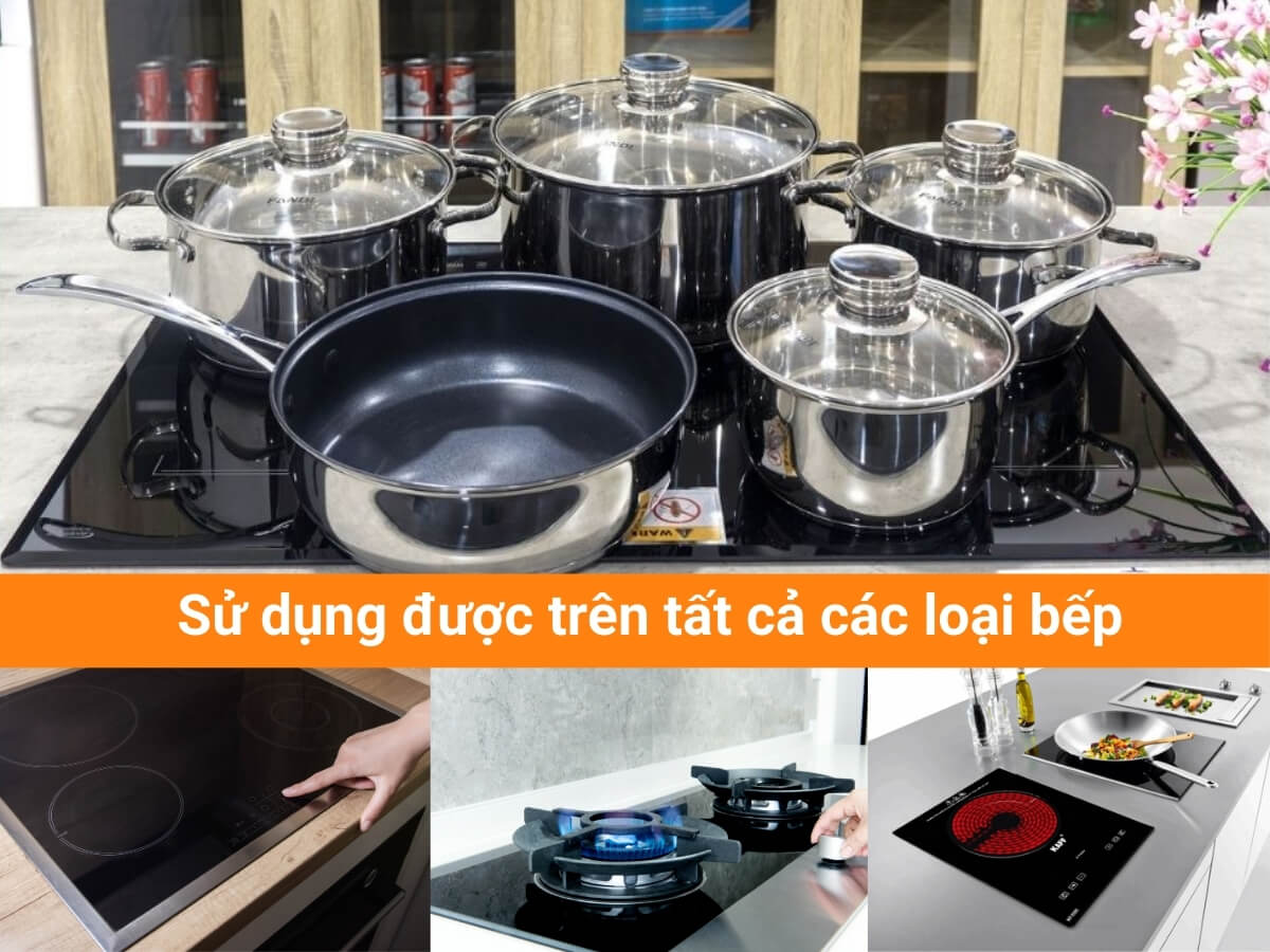 bộ nồi fandi platium 5 món