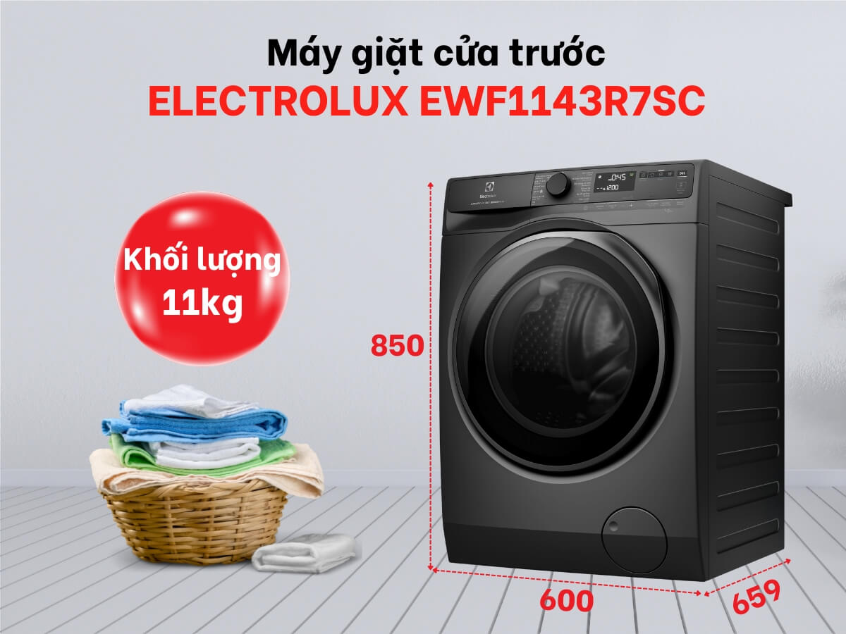 máy giặt electrolux ewf1143r7wc 11kg