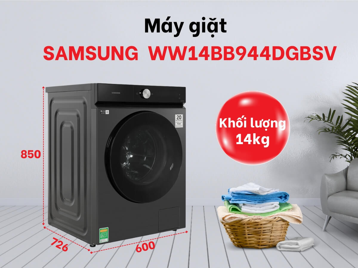 máy giặt samsung ww14bb944dgbsv 14kg