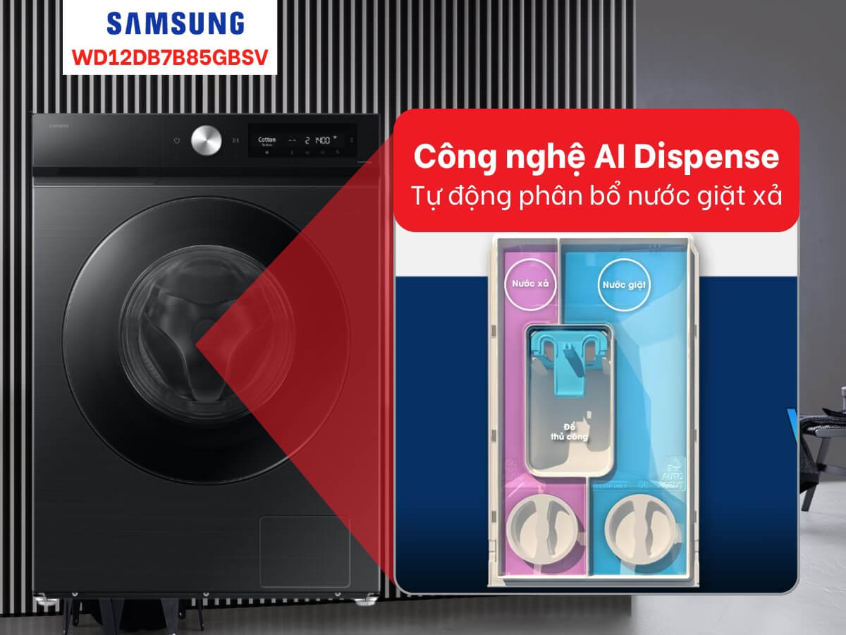 máy giặt sấy samsung wd12db7b85gbsv