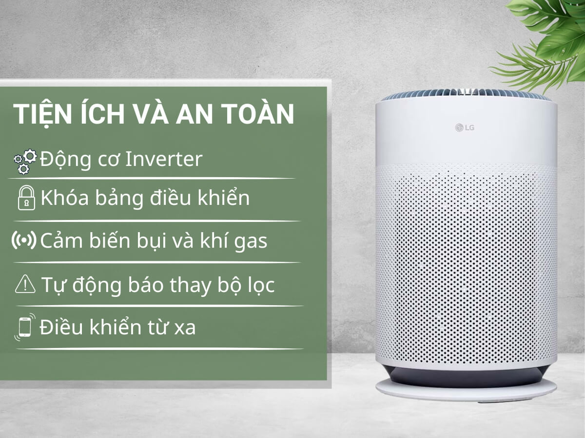 máy lọc không khí lg as60ghbg0