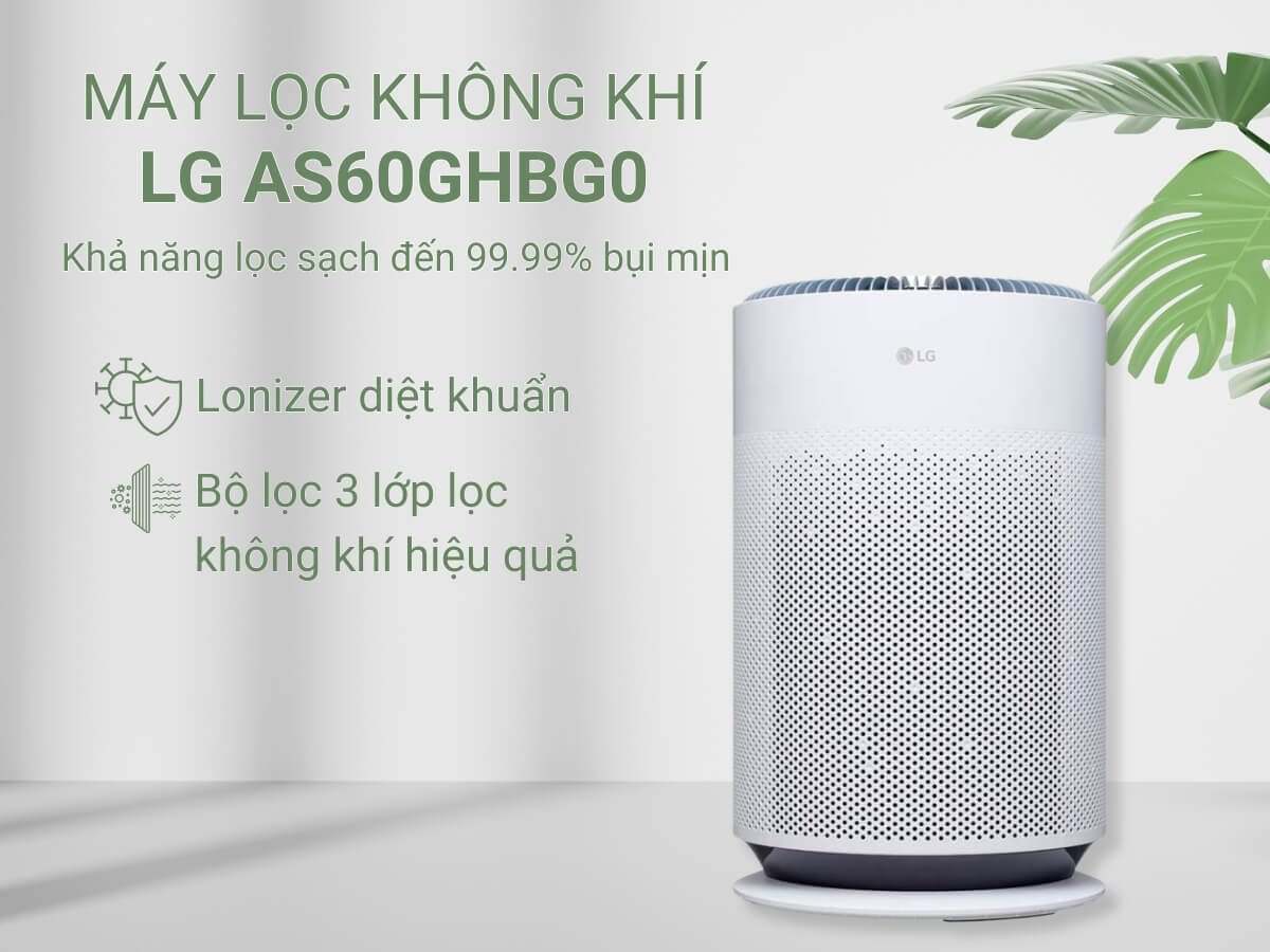 máy lọc không khí lg as60ghbg0