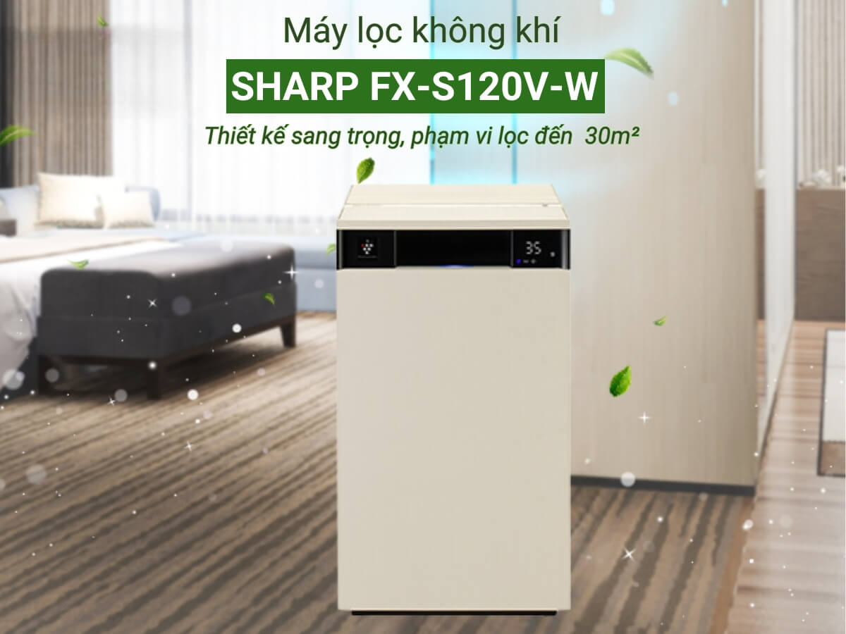 máy lọc không khí sharp fx-s120v-w