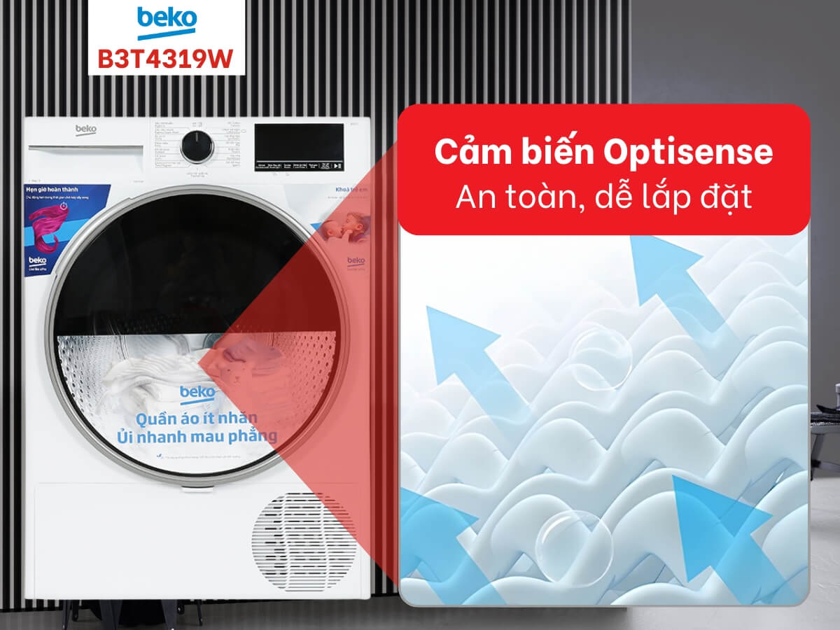 máy sấy beko b3t4319w 9kg
