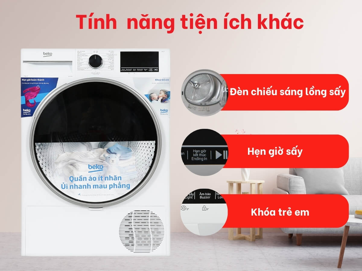 máy sấy beko b3t4319w 9kg