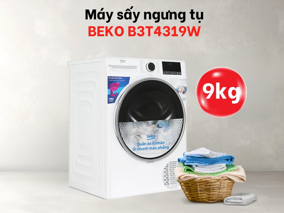 máy sấy beko b3t4319w 9kg