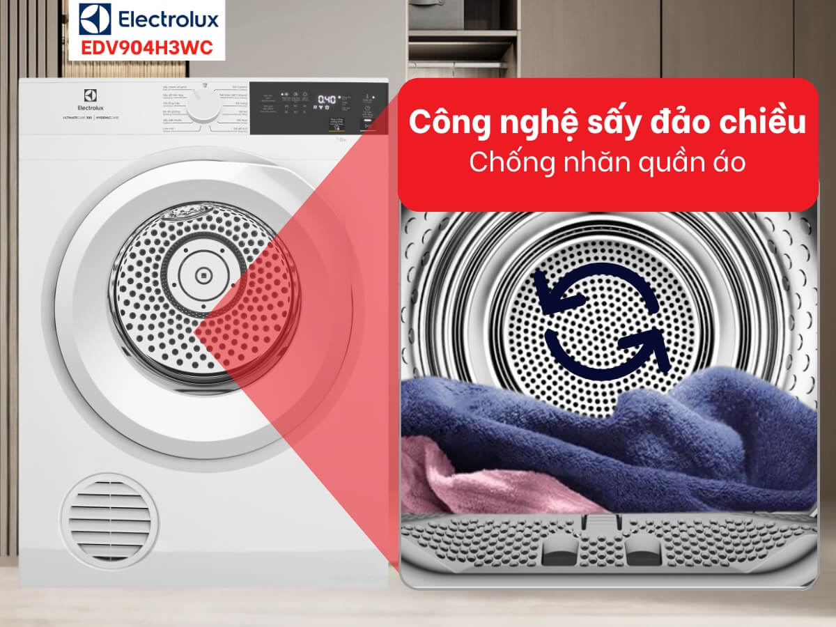 máy sấy electrolux edv904h3wc 9kg