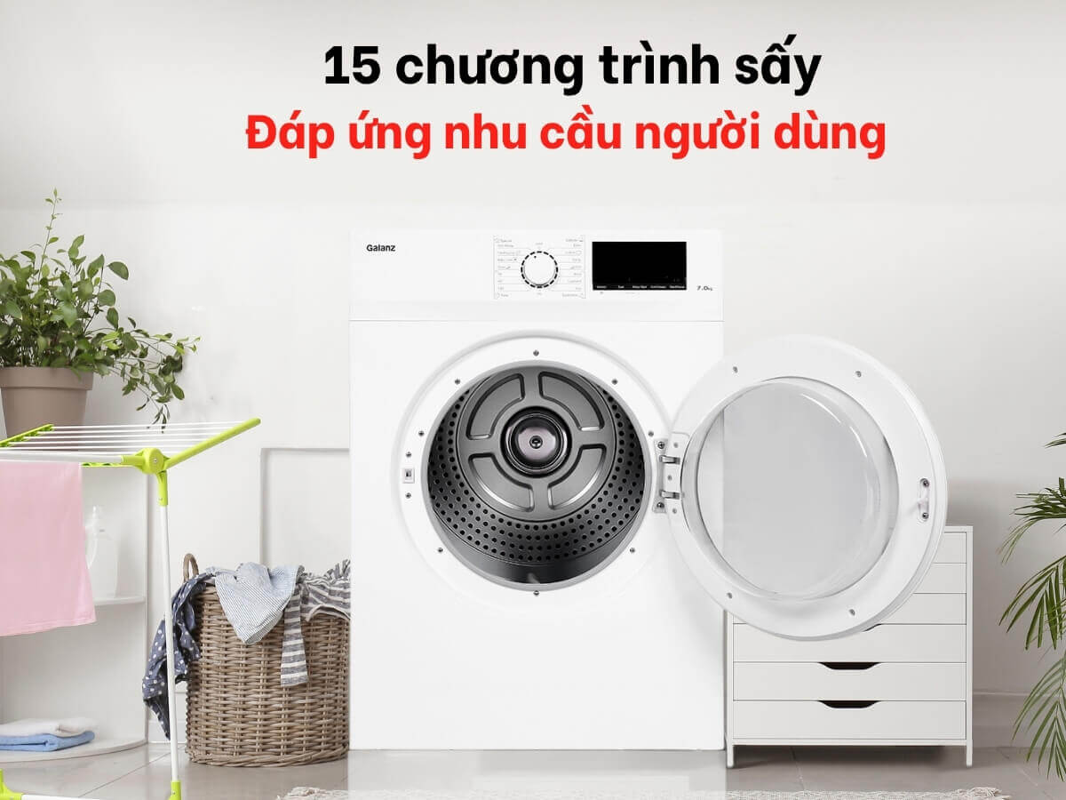 máy sấy galanz dv-70t5c(w) 7kg