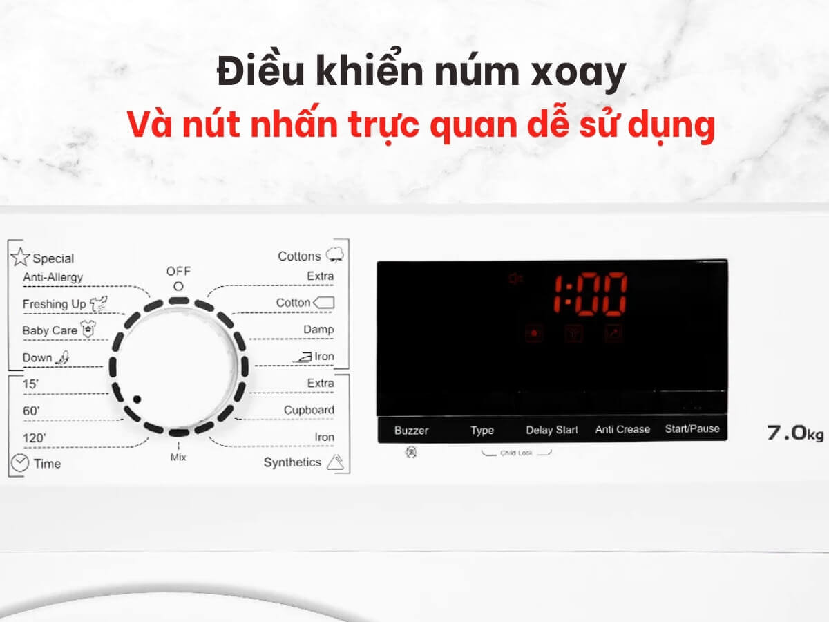 máy sấy galanz dv-70t5c(w) 7kg
