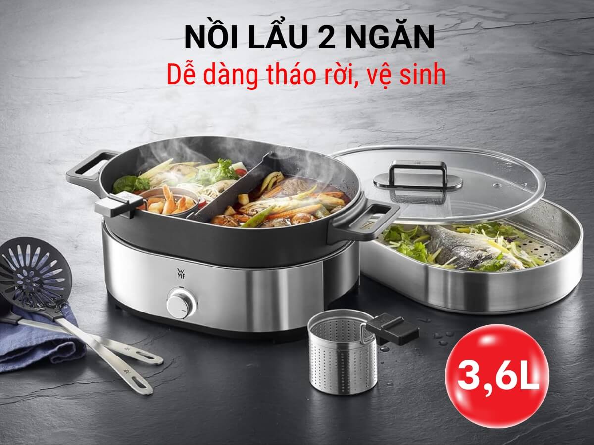 nồi lẩu hấp wmf lono hot pot & steam 0415540011
