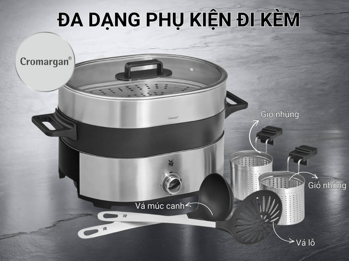 nồi lẩu hấp wmf lono hot pot & steam 0415540011