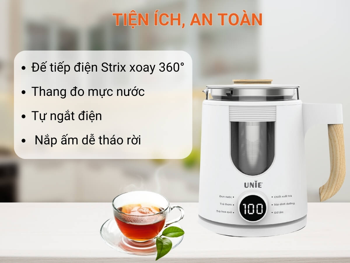 ấm siêu tốc unie uek1081w
