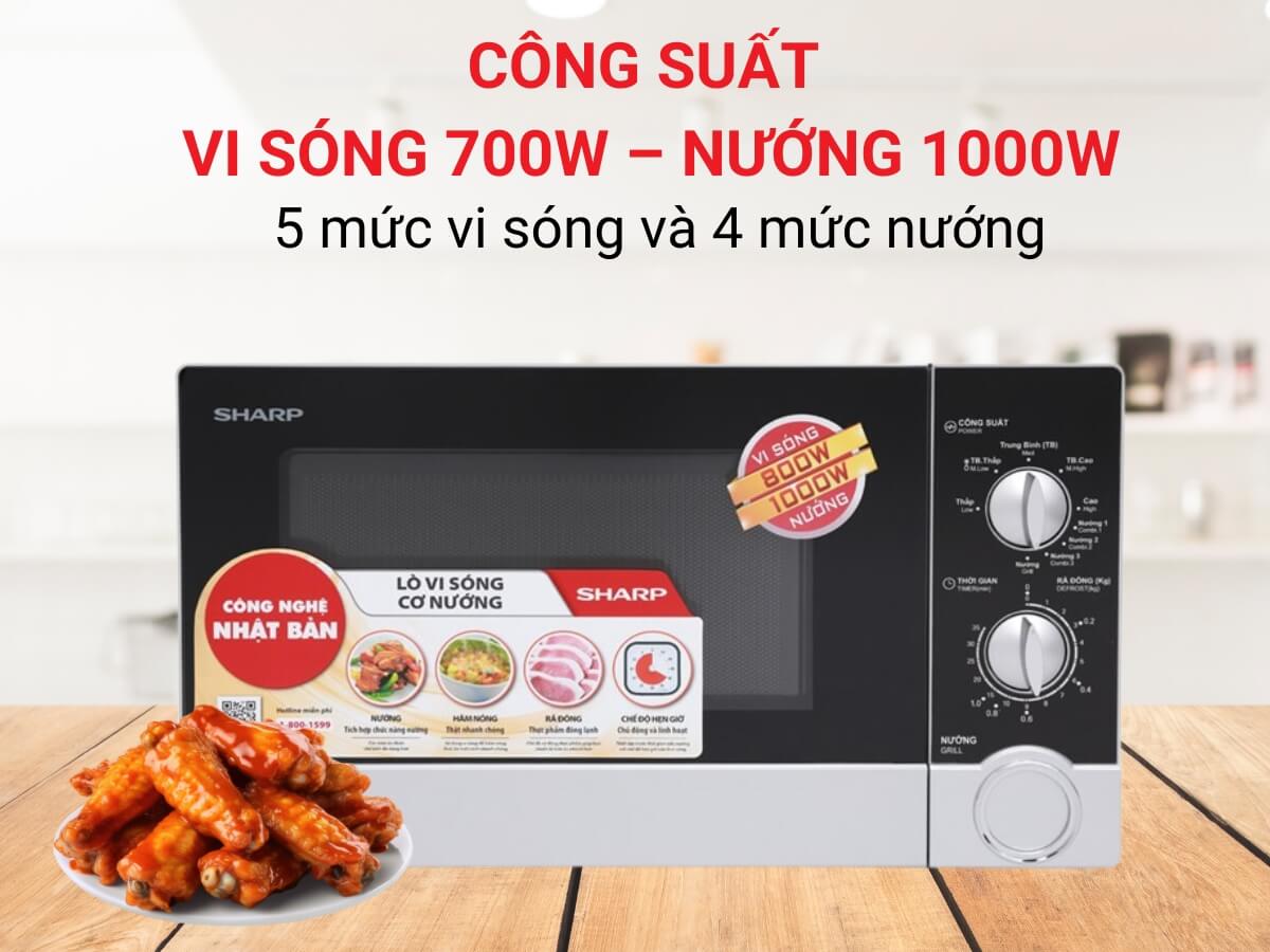 lò vi sóng có nướng sharp r-g225vn-bk
