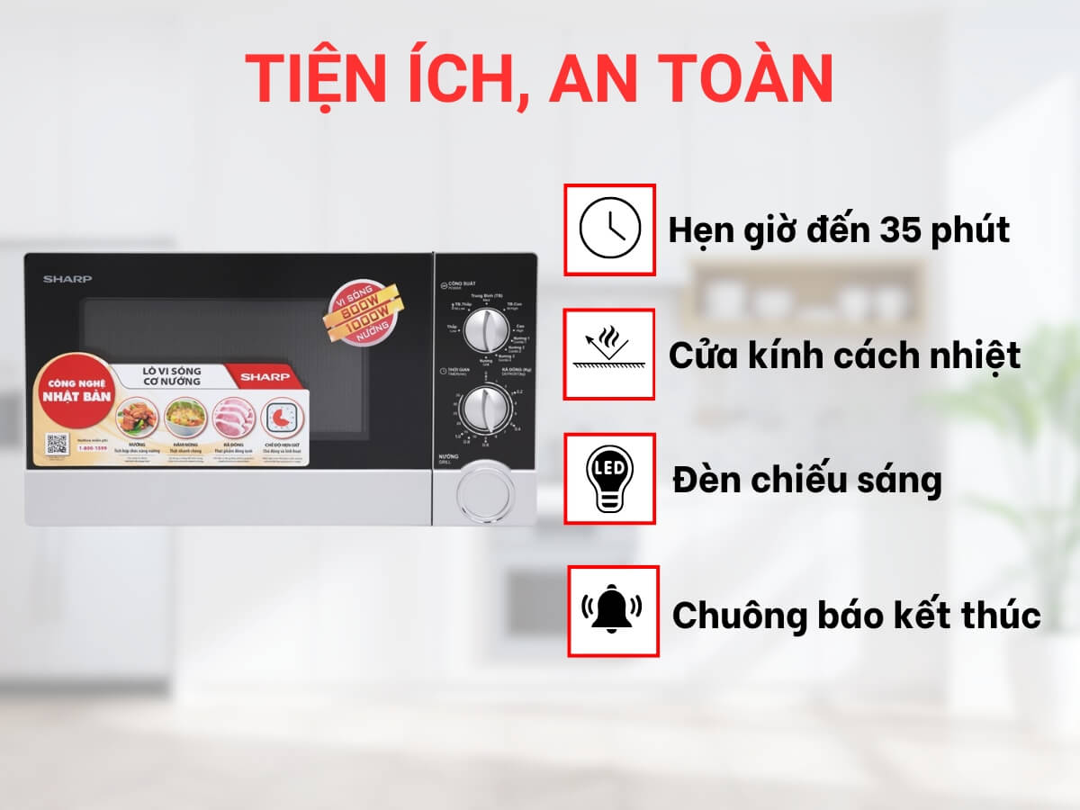 lò vi sóng có nướng sharp r-g302vn-s
