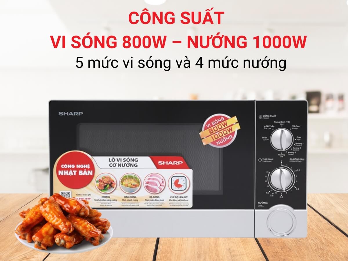 lò vi sóng có nướng sharp r-g302vn-s