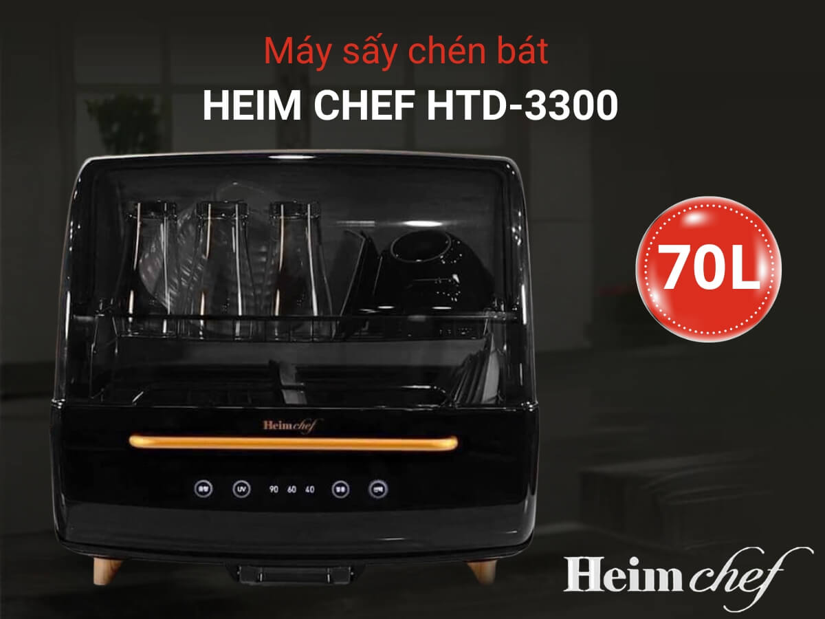 máy sấy chén bát heim chef htd-3300