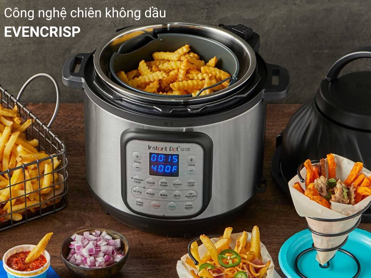 nồi áp suất kiêm chiên không dầu instant pot duo crisp 11in1