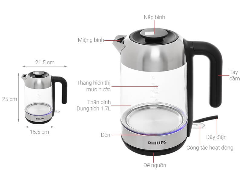 ấm siêu tốc philips hd933980