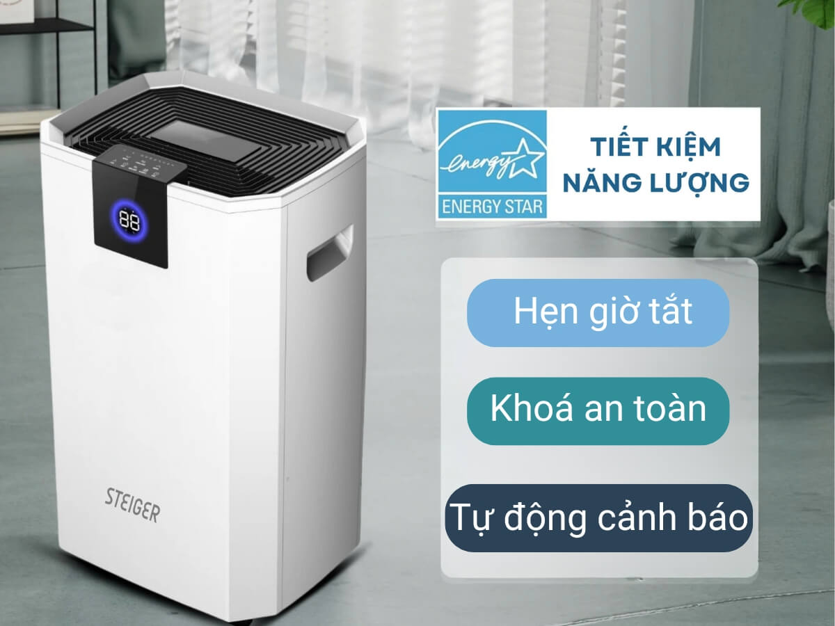 máy hút ẩm steiger stg-855bw
