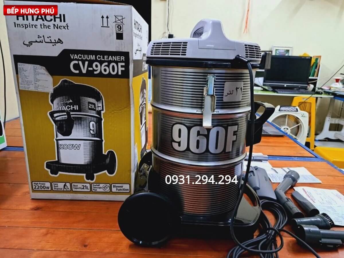 máy hút bụi hitachi cv-960f (đen)