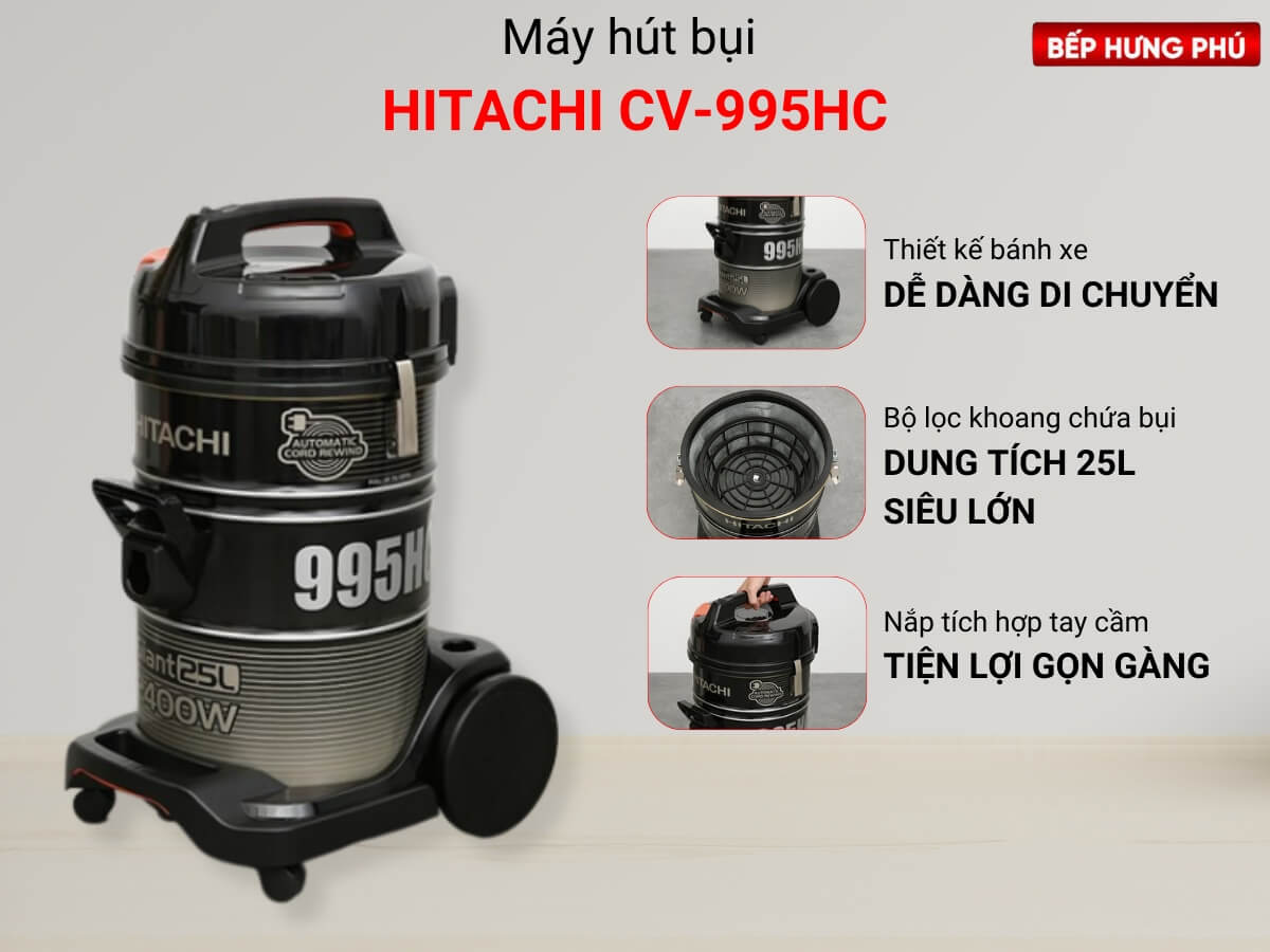 máy hút bụi hitachi cv-995hc