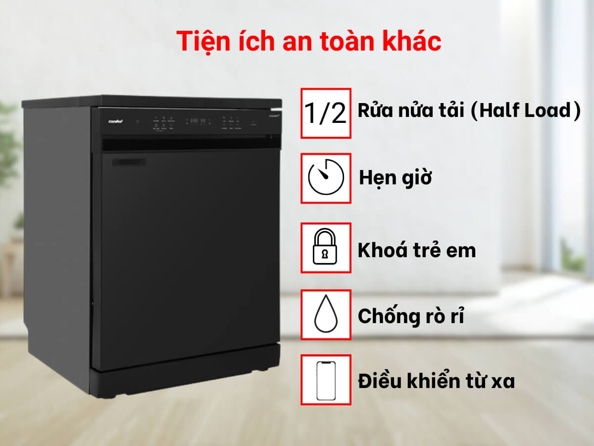 máy rửa chén comfee cdwef1401hb-w-vn
