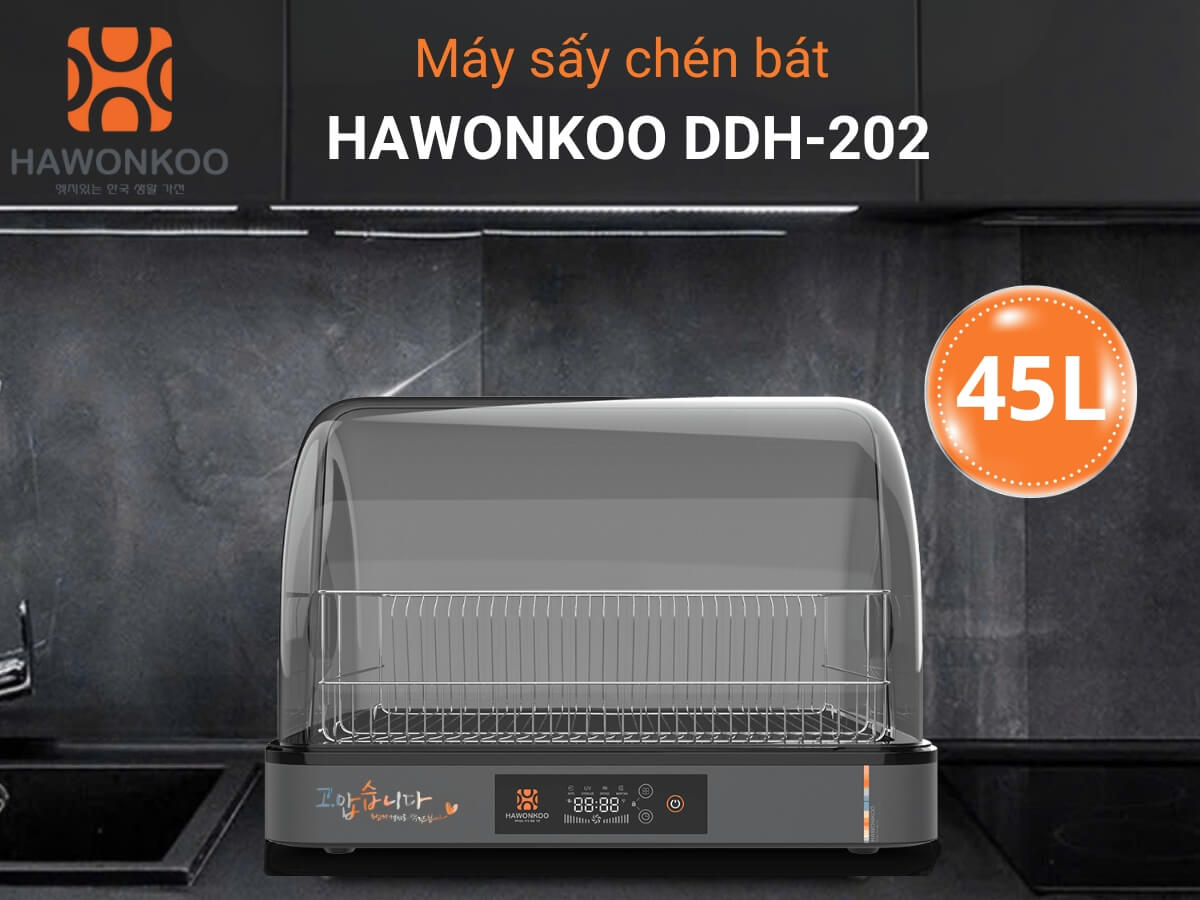 Máy sấy chén bát Hawonkoo DDH-202 thiết kế để bàn tiện lợi