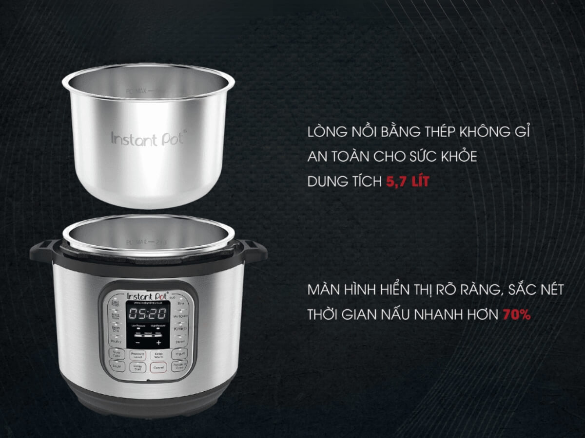 nồi áp suất điện instant pot duo v5 7in1