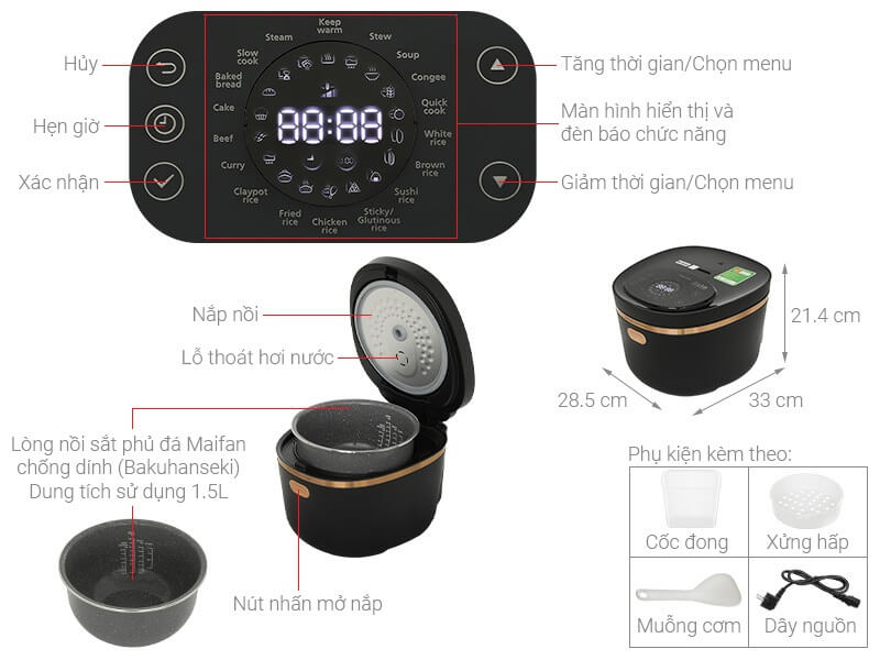 nồi cơm điện cao tần philips hd453962