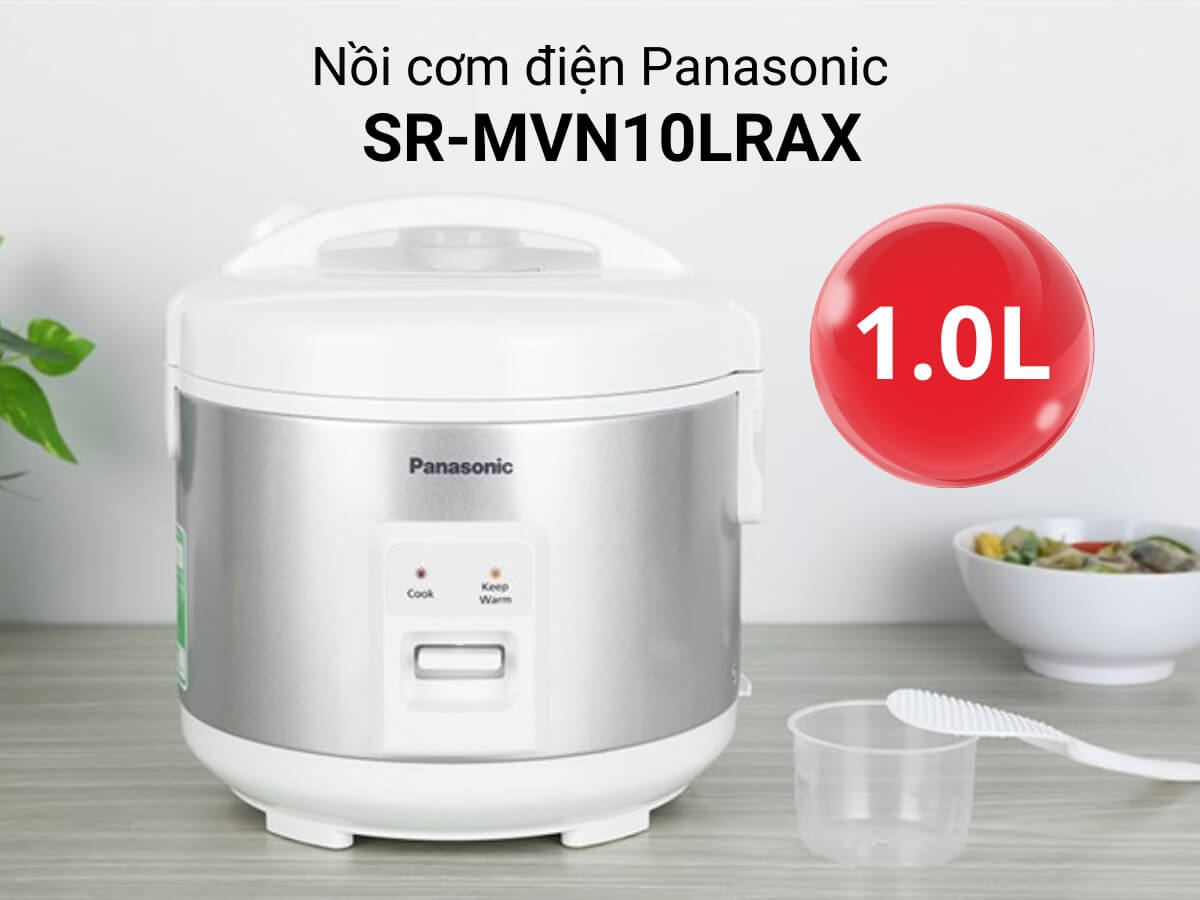 Nồi cơm điện Panasonic SR-MVN10LRAX dung tích 1.0 lít, thiết kế đẹp mắt